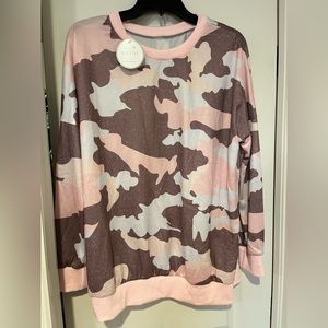 Pink Camo Long Sleeve Top - size XL. Brand new with tags!